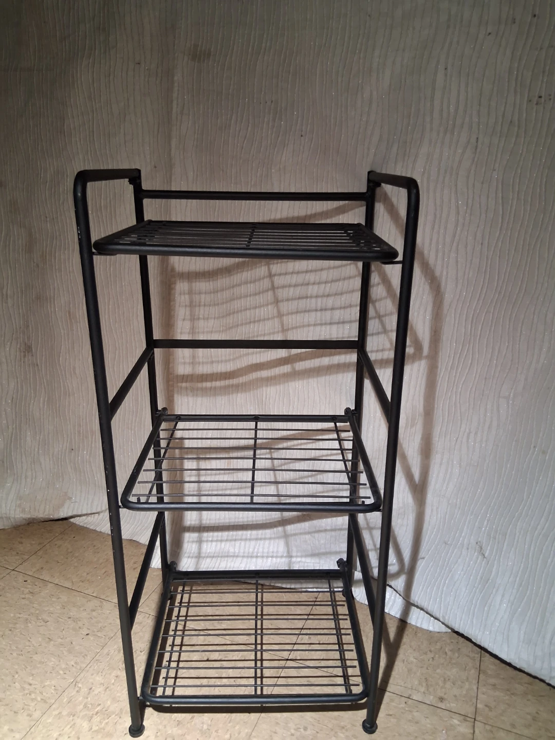 Black Metal Wire Shelf Unit - photo 2