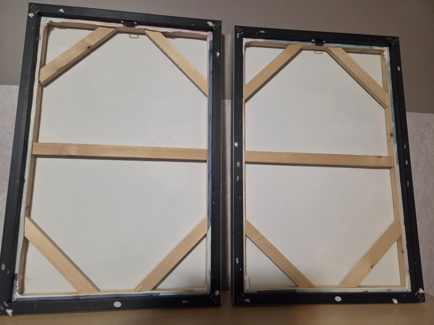 Set of 2 Abstract Canvas Wall Art Prints - photo 2