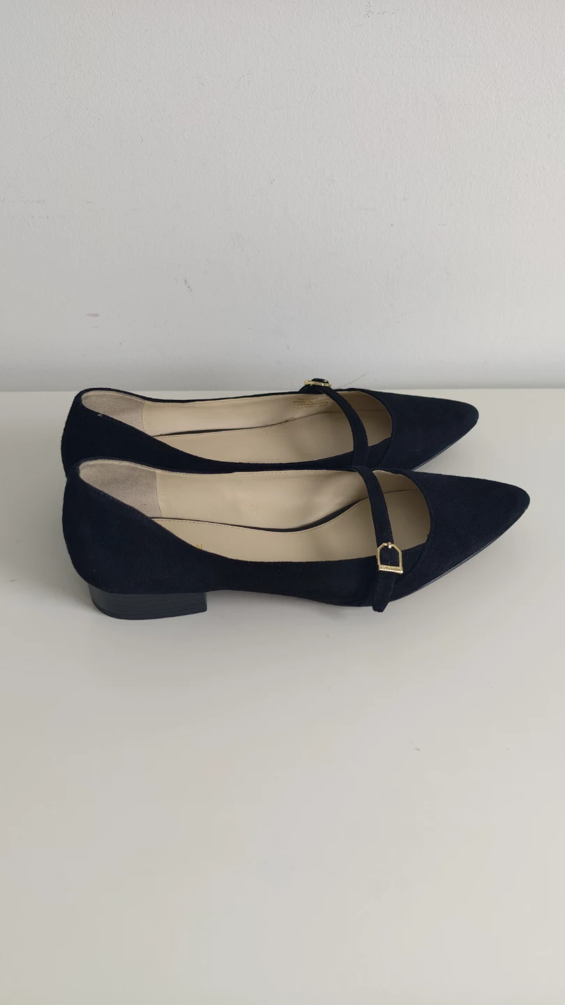 Cole Haan Black Suede Mary Jane Flats - photo 3