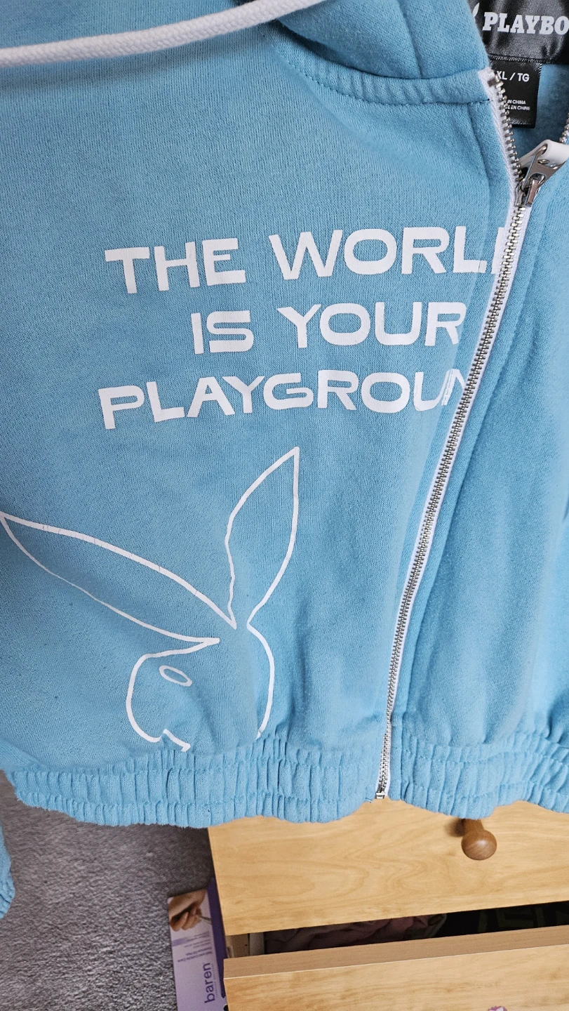 Playboy Blue Cropped Hoodie XL - photo 5