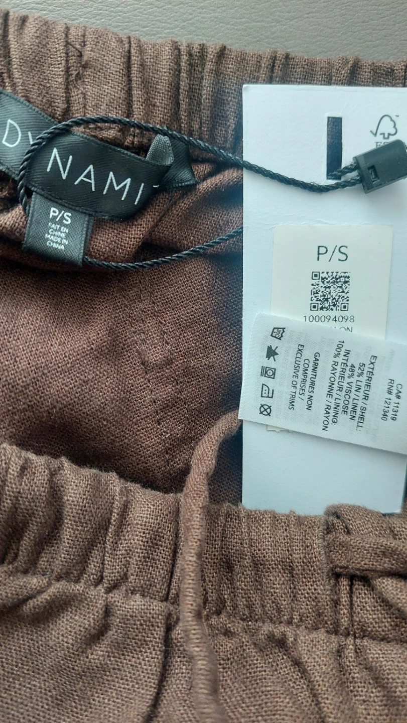 Dynamite Linen Wide Leg Pants Brown (S) - photo 4