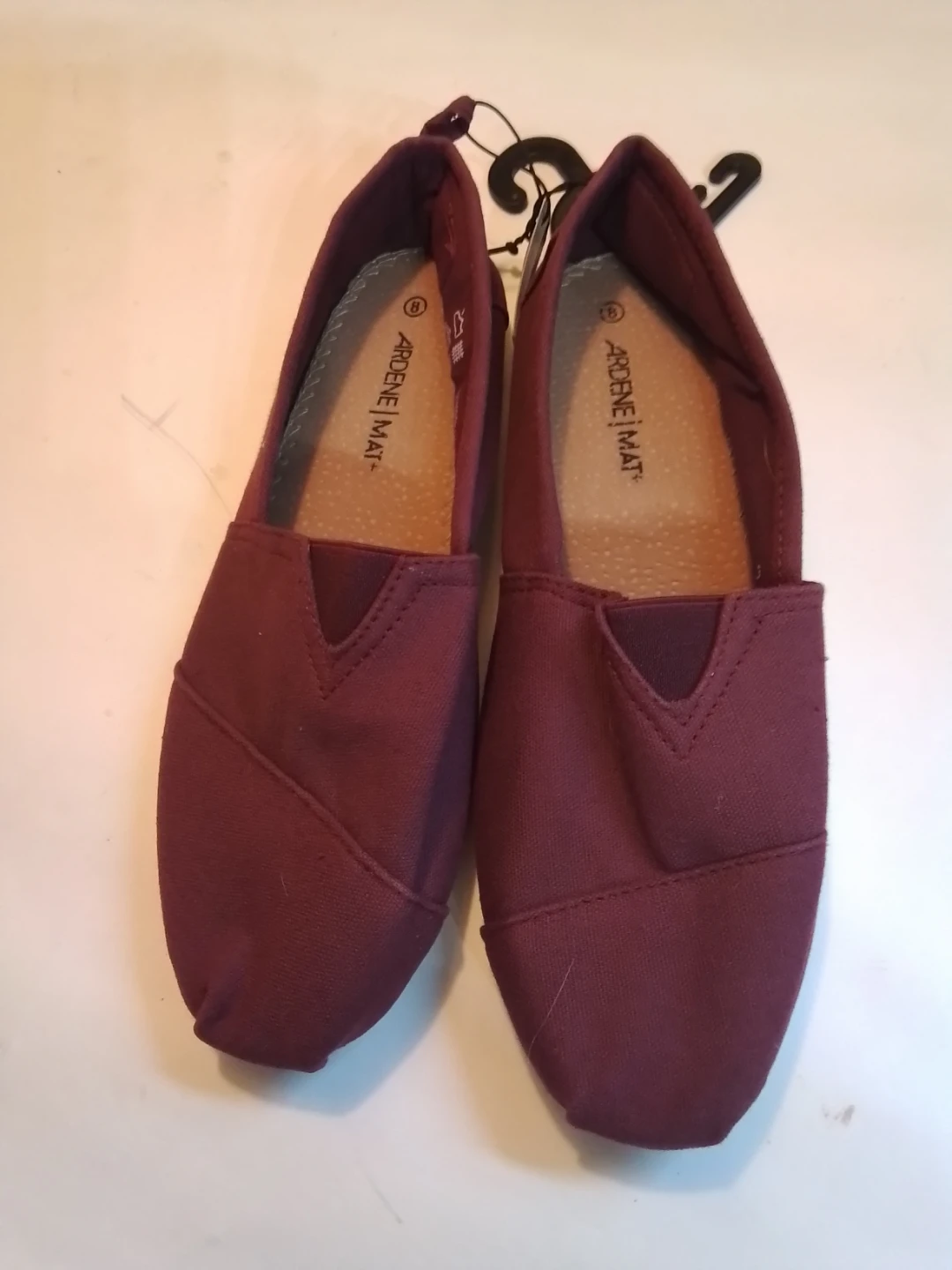 Ardene Women's Burgundy Slip-On Shoes - Size 8