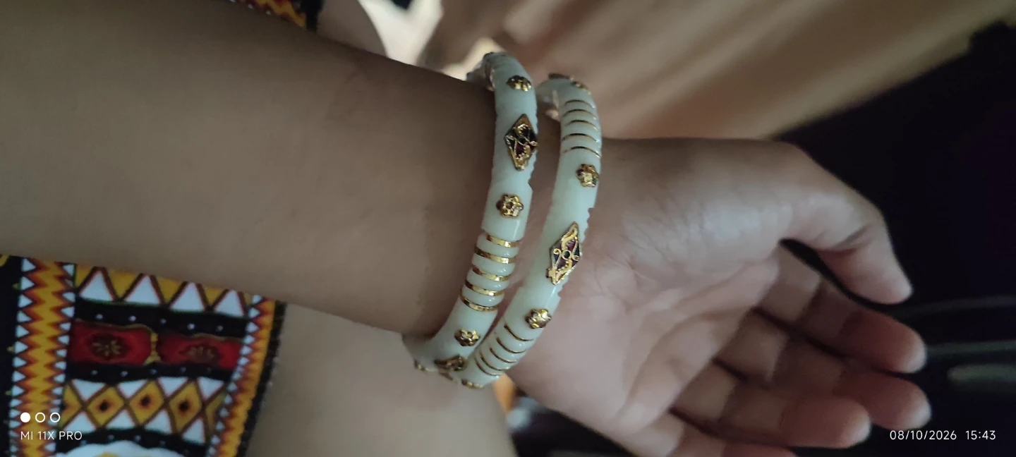 White and Gold Bangles