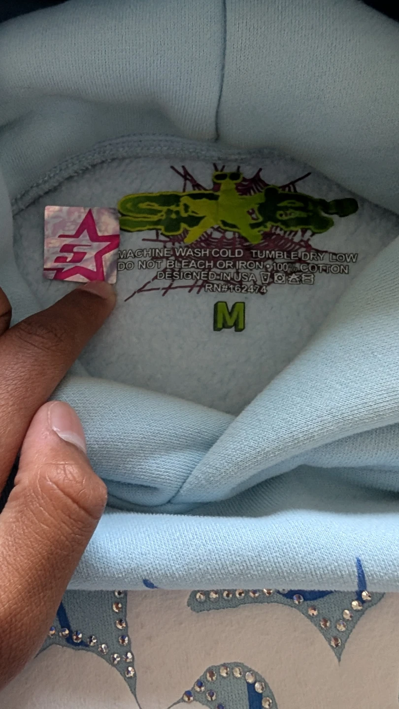 SP5DER hoodie light blue size M - photo 2