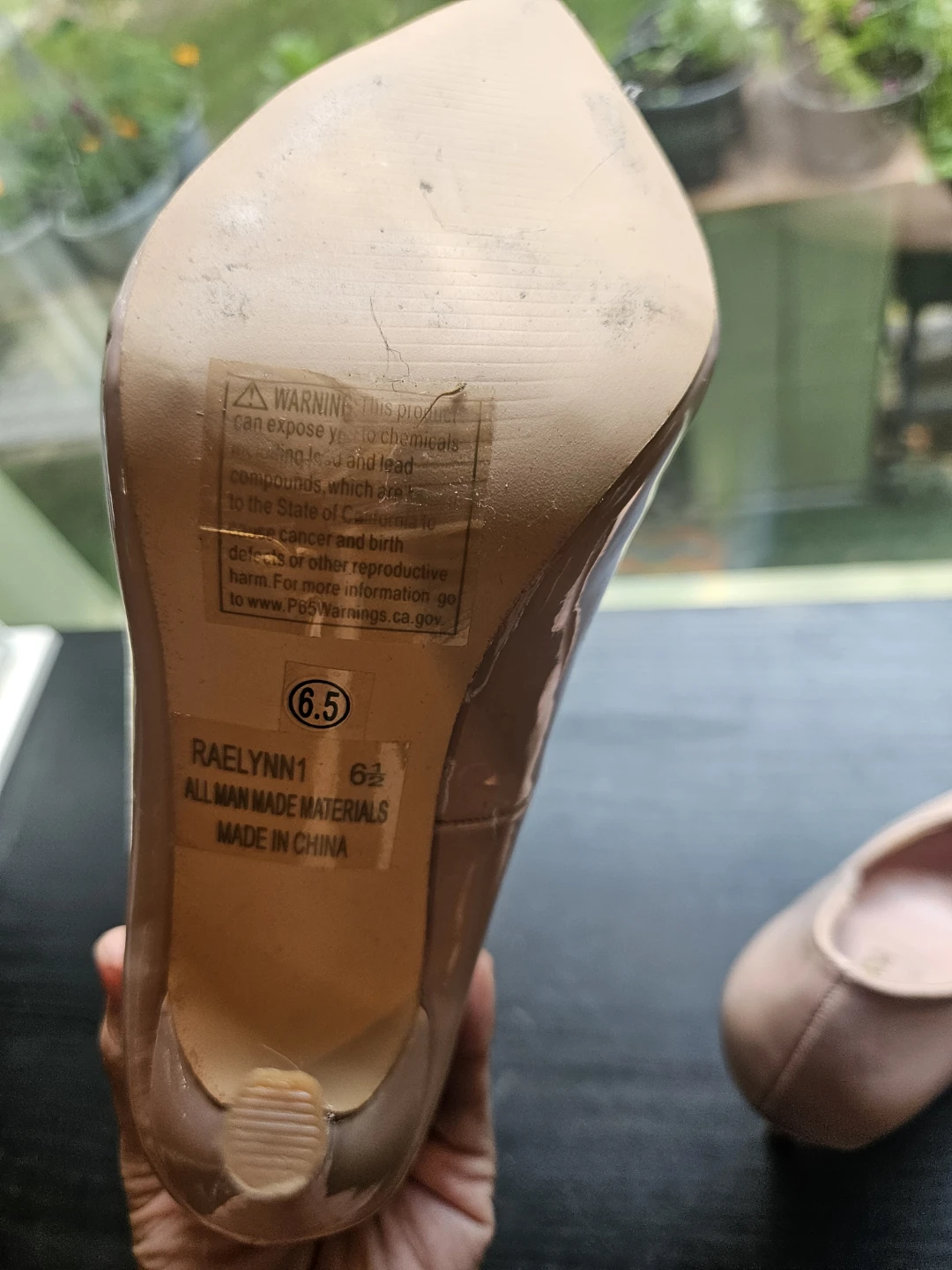 Fashion Nova Patent Nude Heels Size 6.5 - photo 3