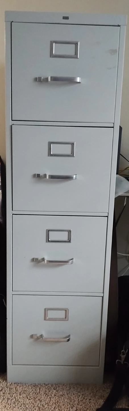 Gray 4-Drawer letter size Metal Filing Cabinet
