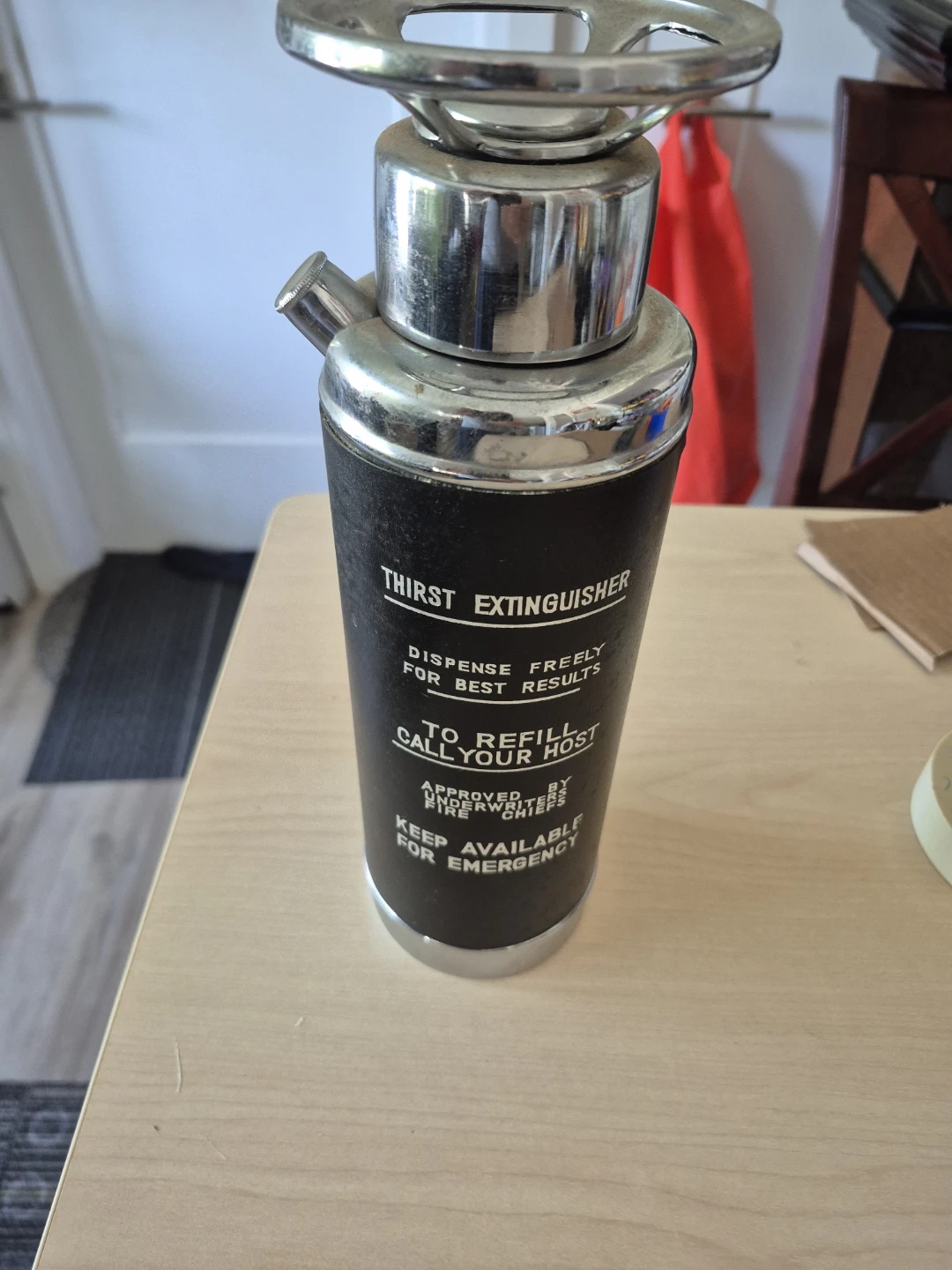 Vintage Thirst Extinguisher Musical Cocktail Shaker