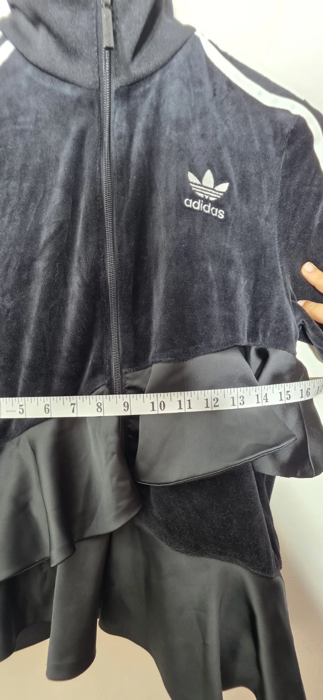 Adidas Velour Track Jacket with Ruffles - photo 4