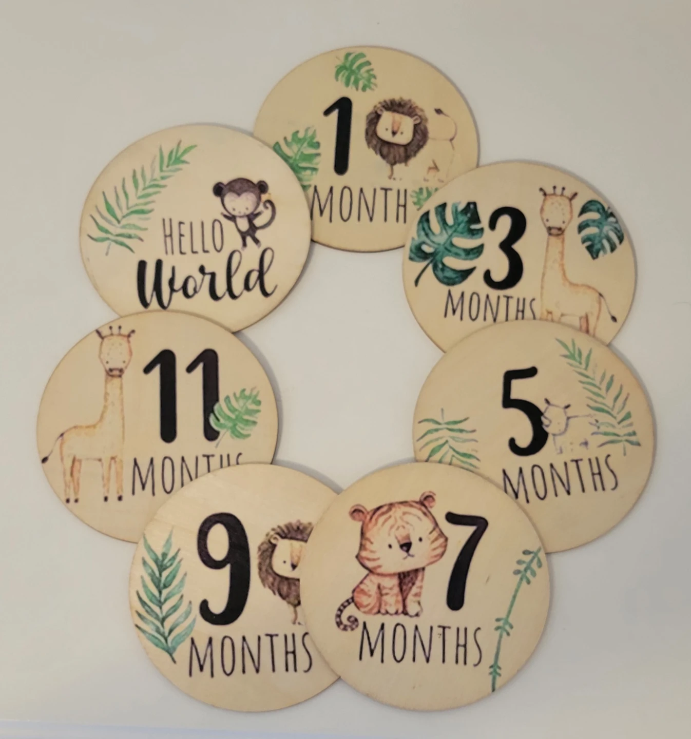 1 year Birthday photo banner 12 months cards