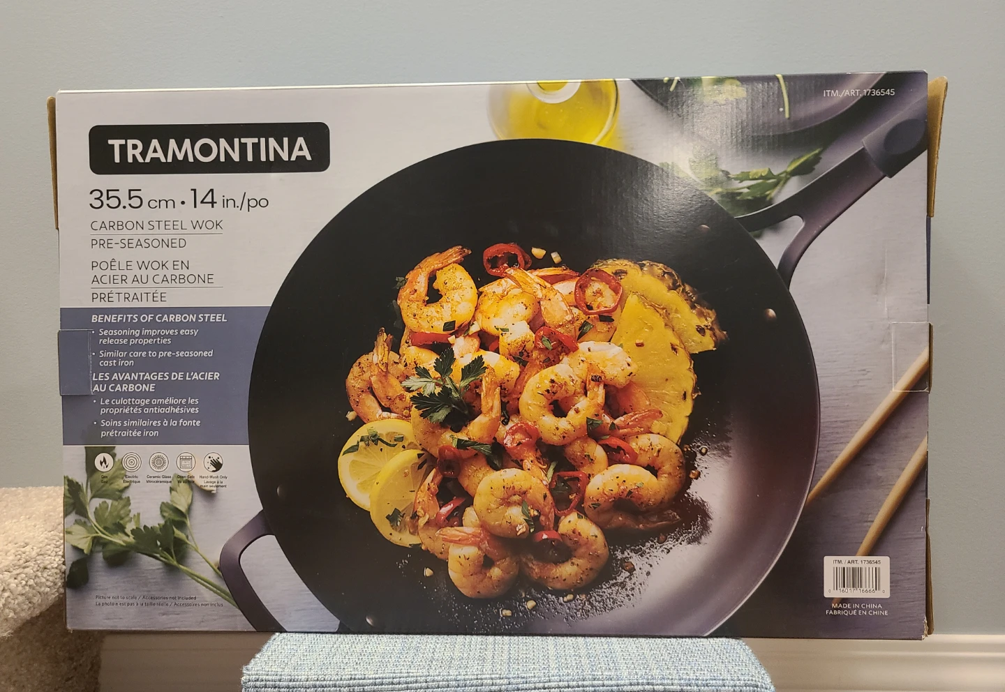 Tramontina 14-inch Carbon Steel Wok