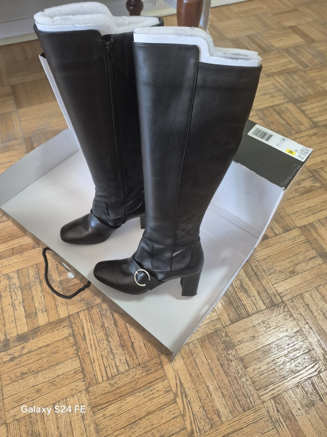 Black leather boots 👢