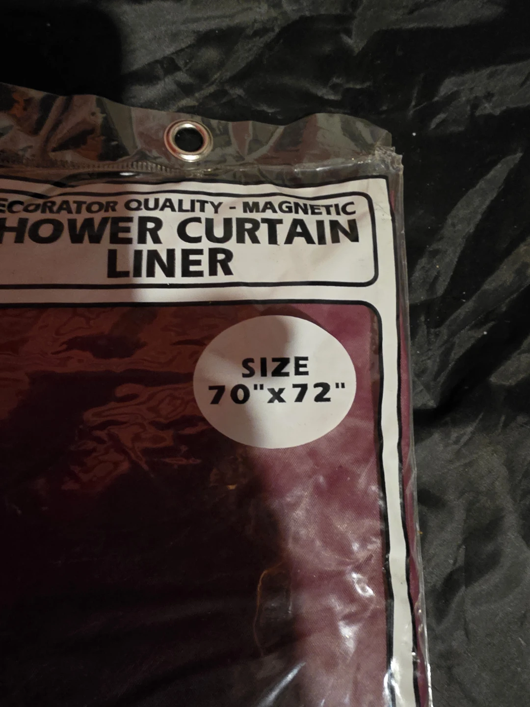 Magnetic Shower Curtain Liner - Burgundy 70"x72" - photo 2