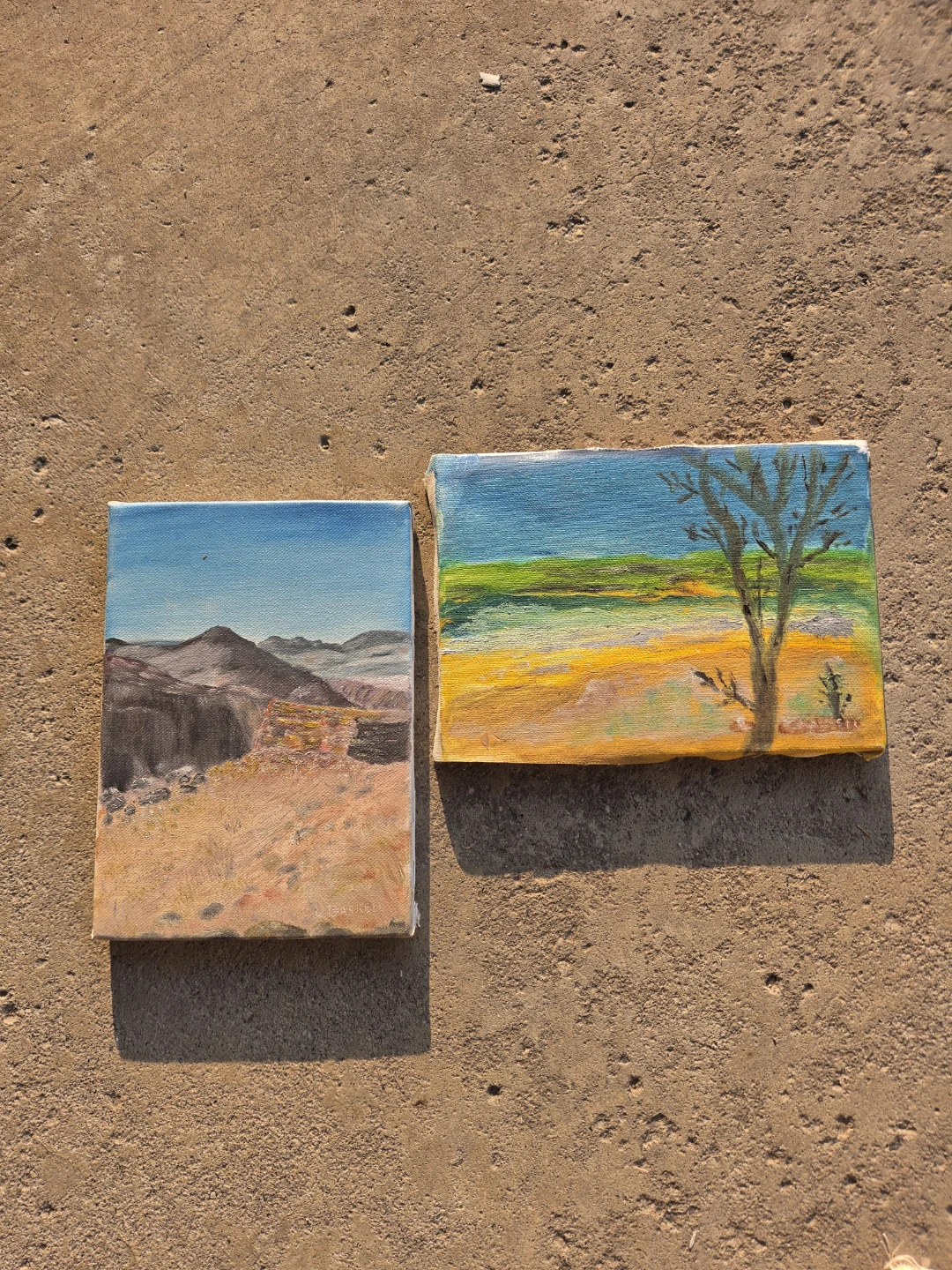 Two small landscape paintings