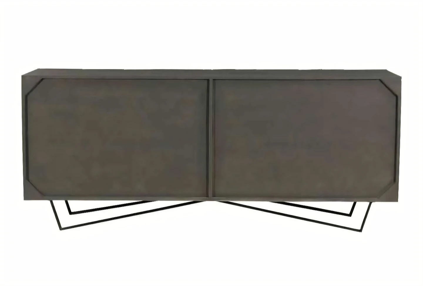 Dark Grey Ribbed Sideboard Console Table - photo 2