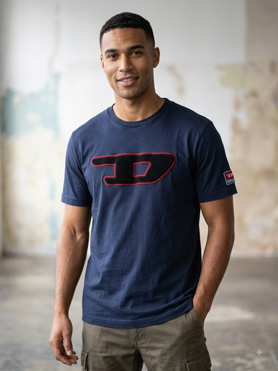 Diesel T-Shirt Men's Size M Navy Blue