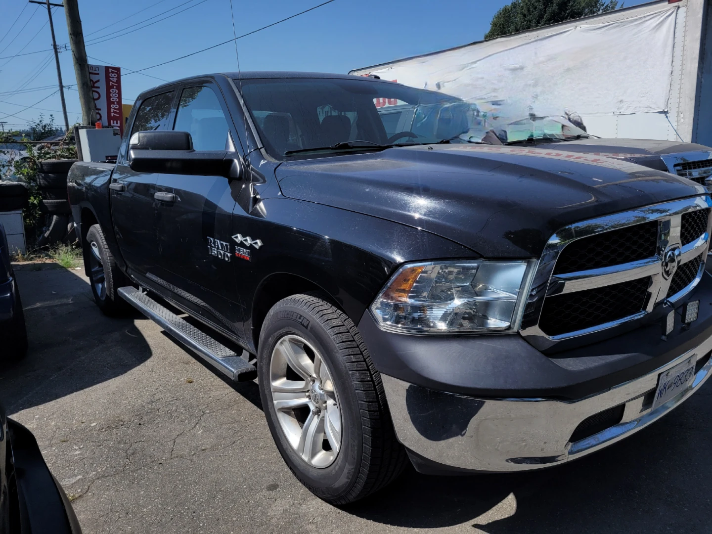Black Dodge Ram 1500 Pickup Truck