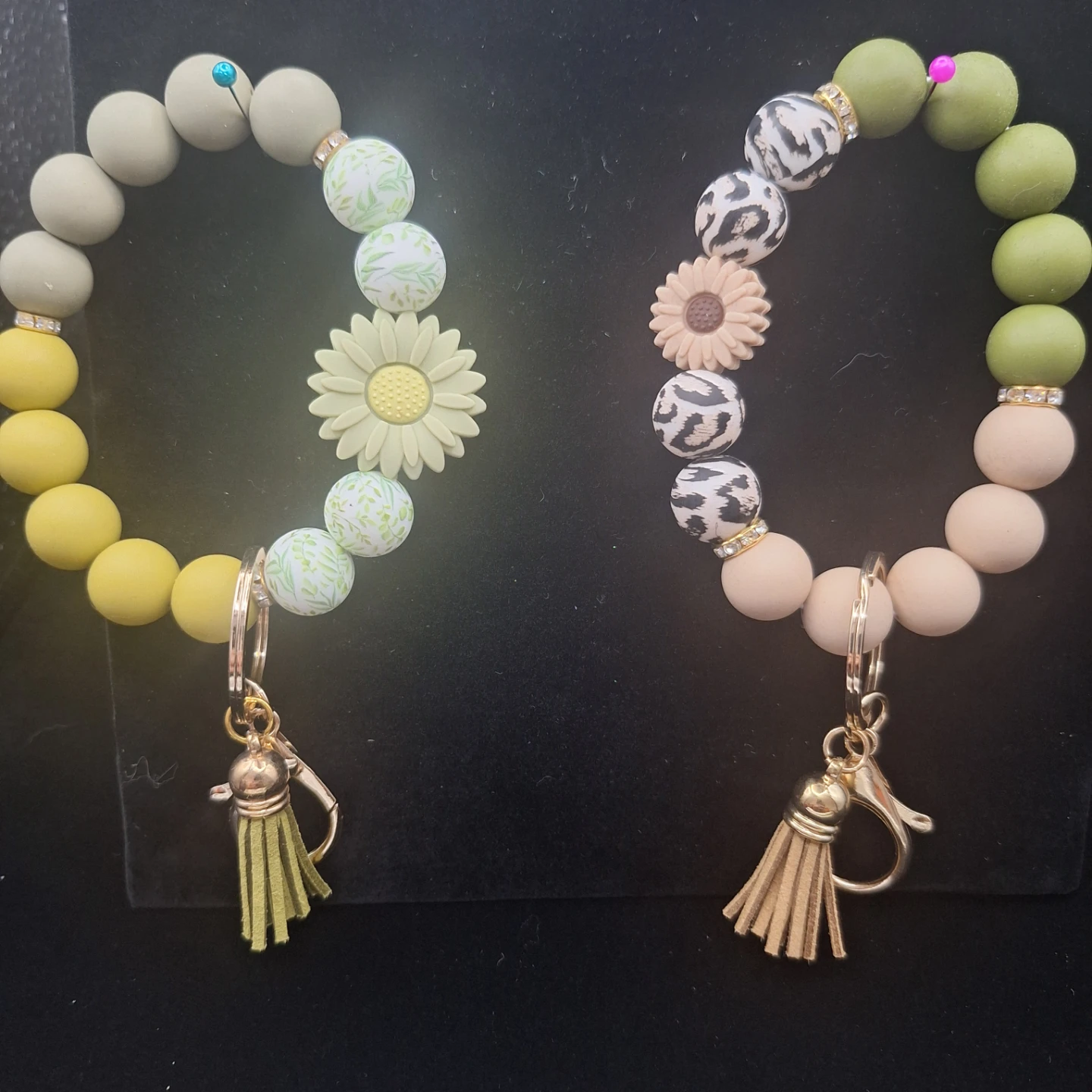 Beaded Keychain Bracelet with Tassel - photo 3