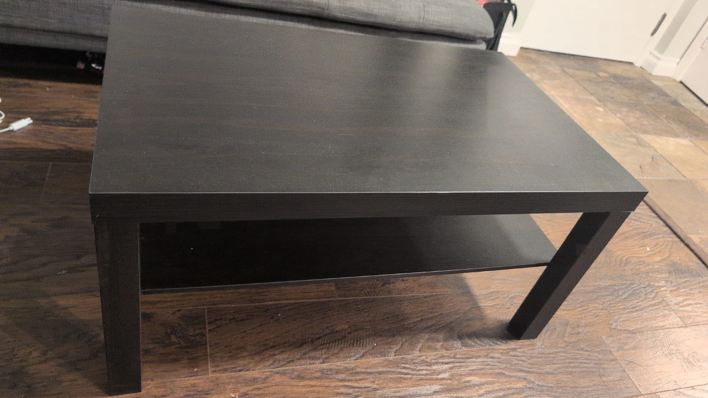 Black Coffee Table with Shelf