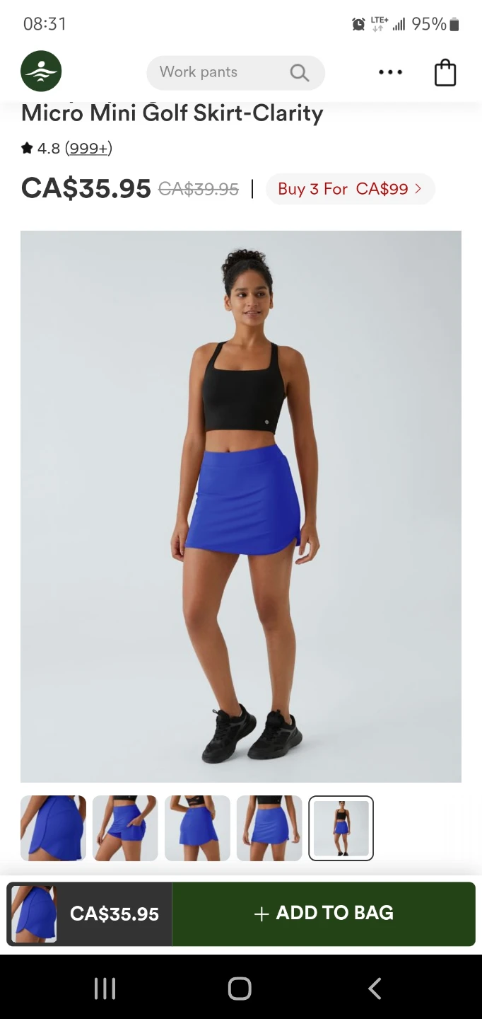 HALARA high waisted pocket 2 in 1 micro mini golf skirts - photo 3