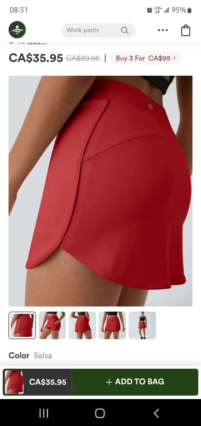 HALARA high waisted pocket 2 in 1 micro mini golf skirts - photo 4