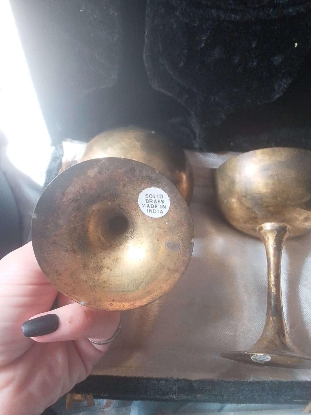 Solid Brass Goblet Set - photo 2