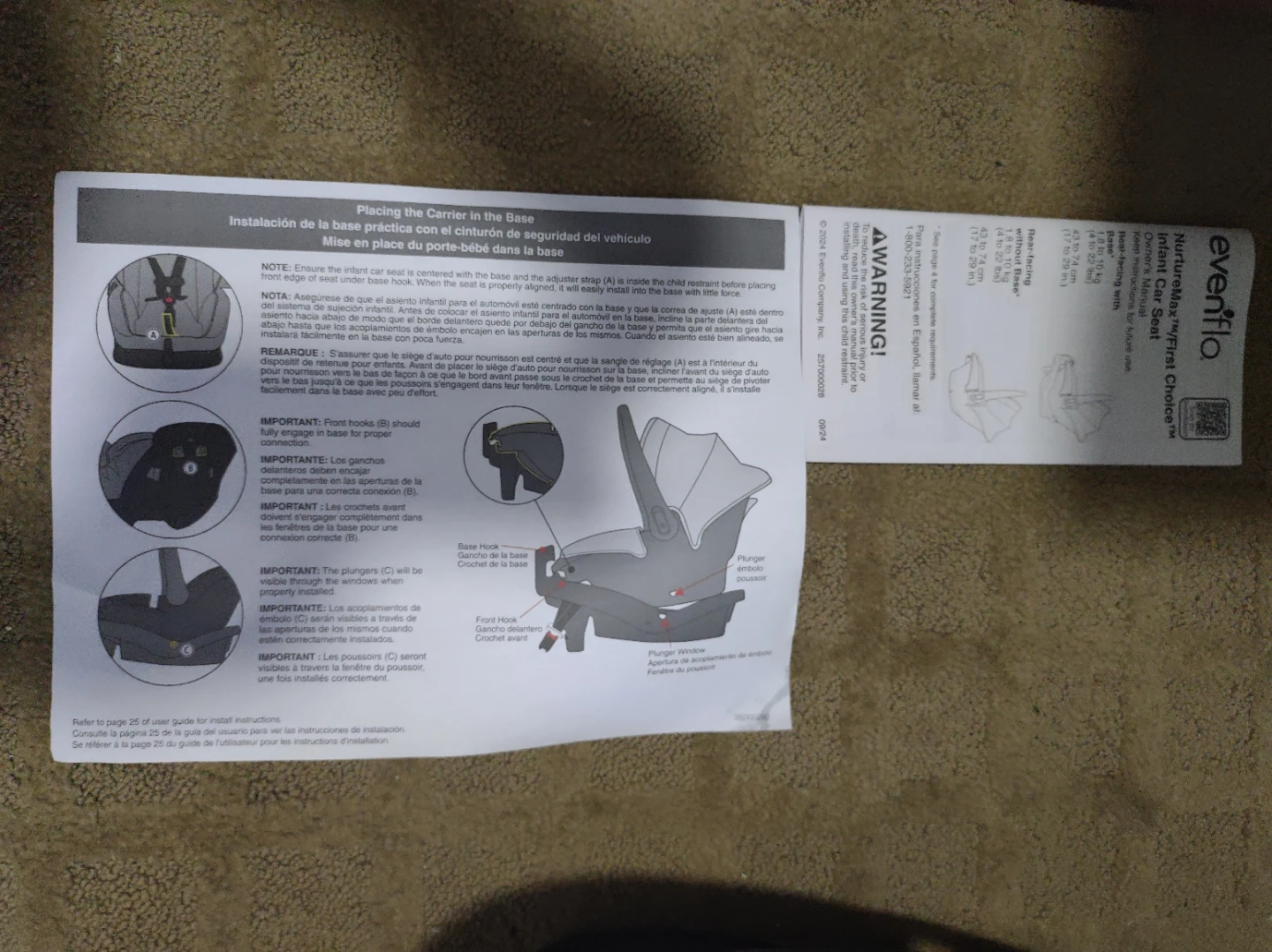 Evenflo NurtureMax Infant Car Seat with Base - photo 4