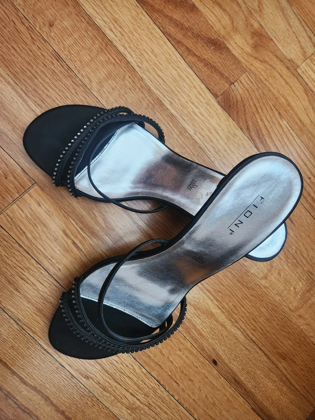 FIONI  Black Rhinestone Mule Heels - photo 4