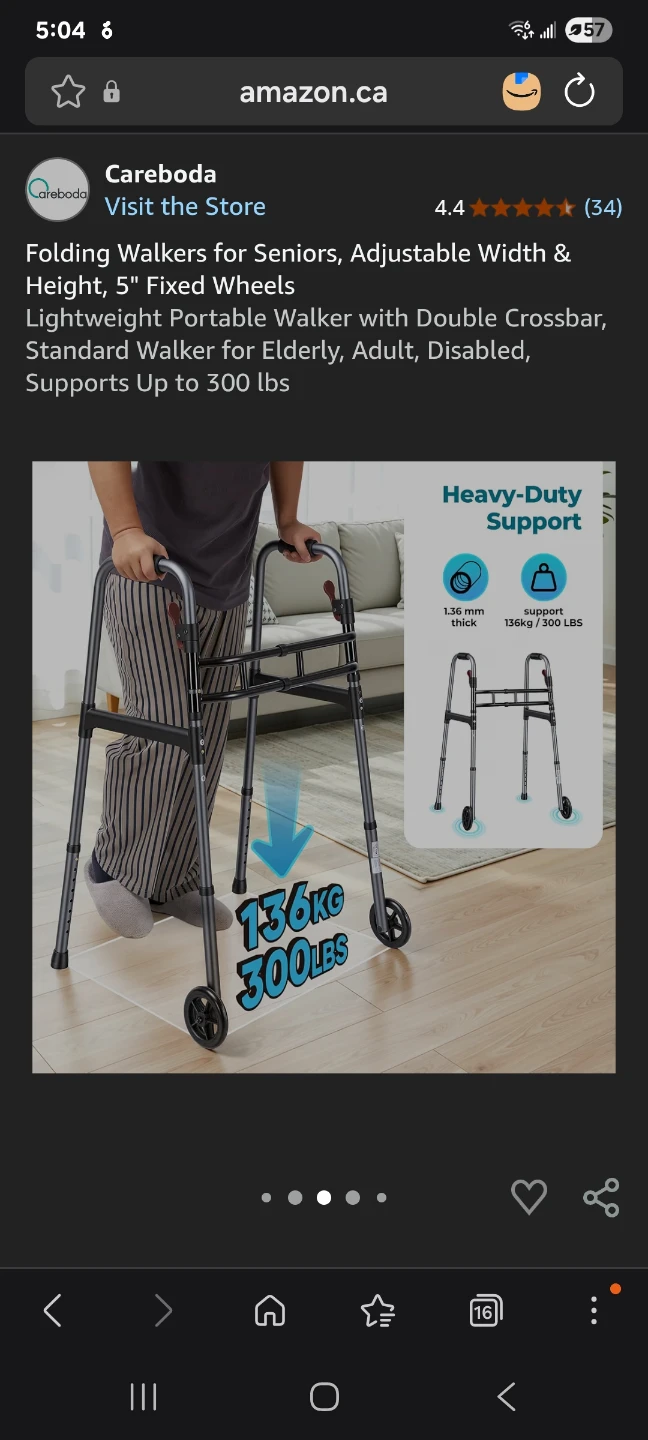 Careboda Folding Walker, New - photo 3