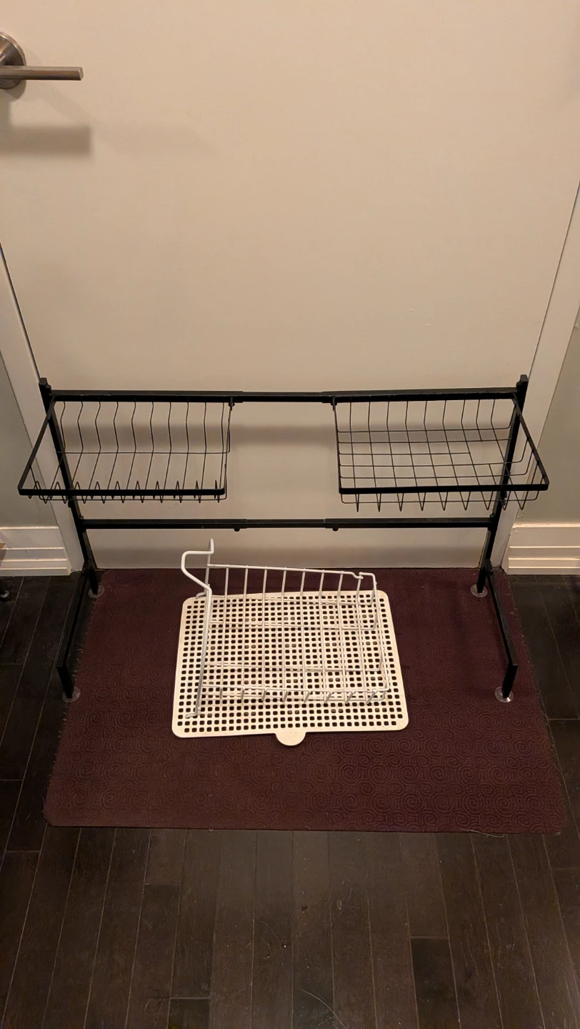 Wire Dish Rack and Tray and Base