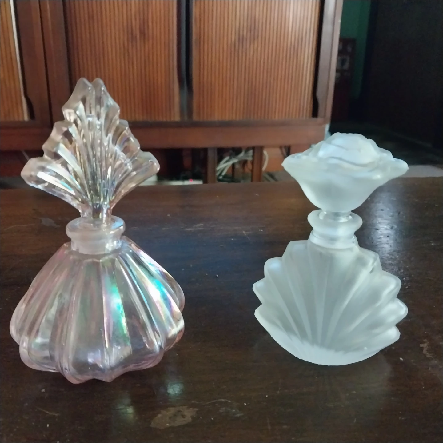 Glass Perfume Bottles Set of 2