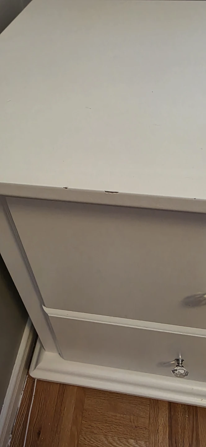 White 2-Drawer Nightstand - photo 2
