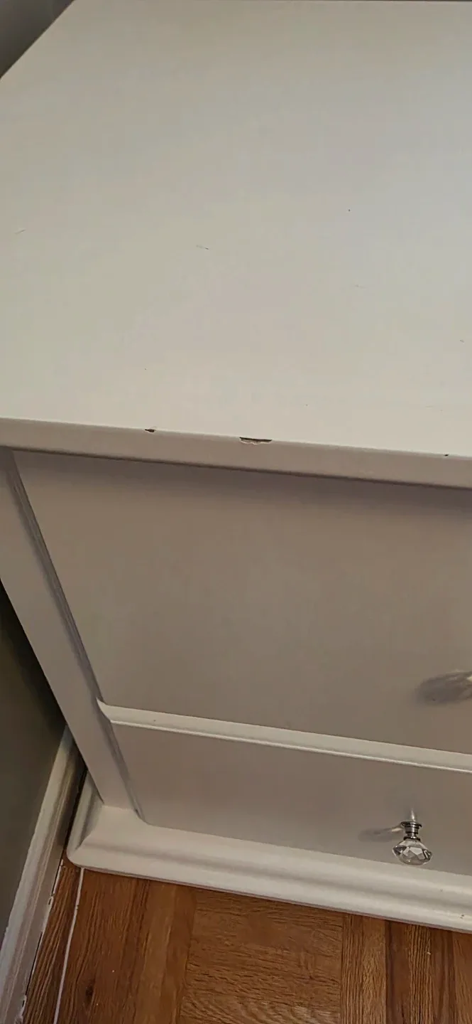 White 2-Drawer Nightstand - photo 2