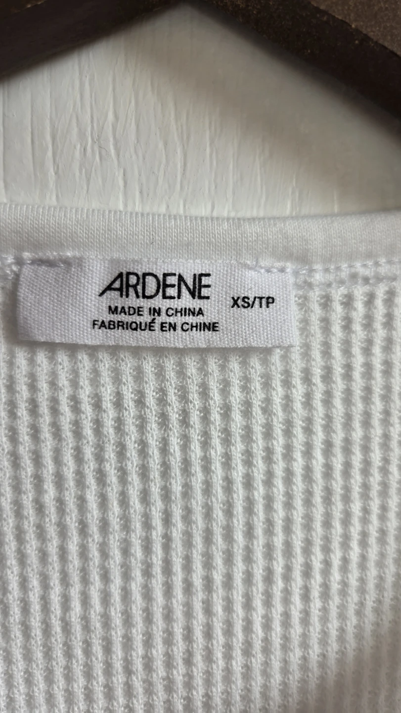 Ardene White Waffle Knit Cropped Top XS/TP - photo 2