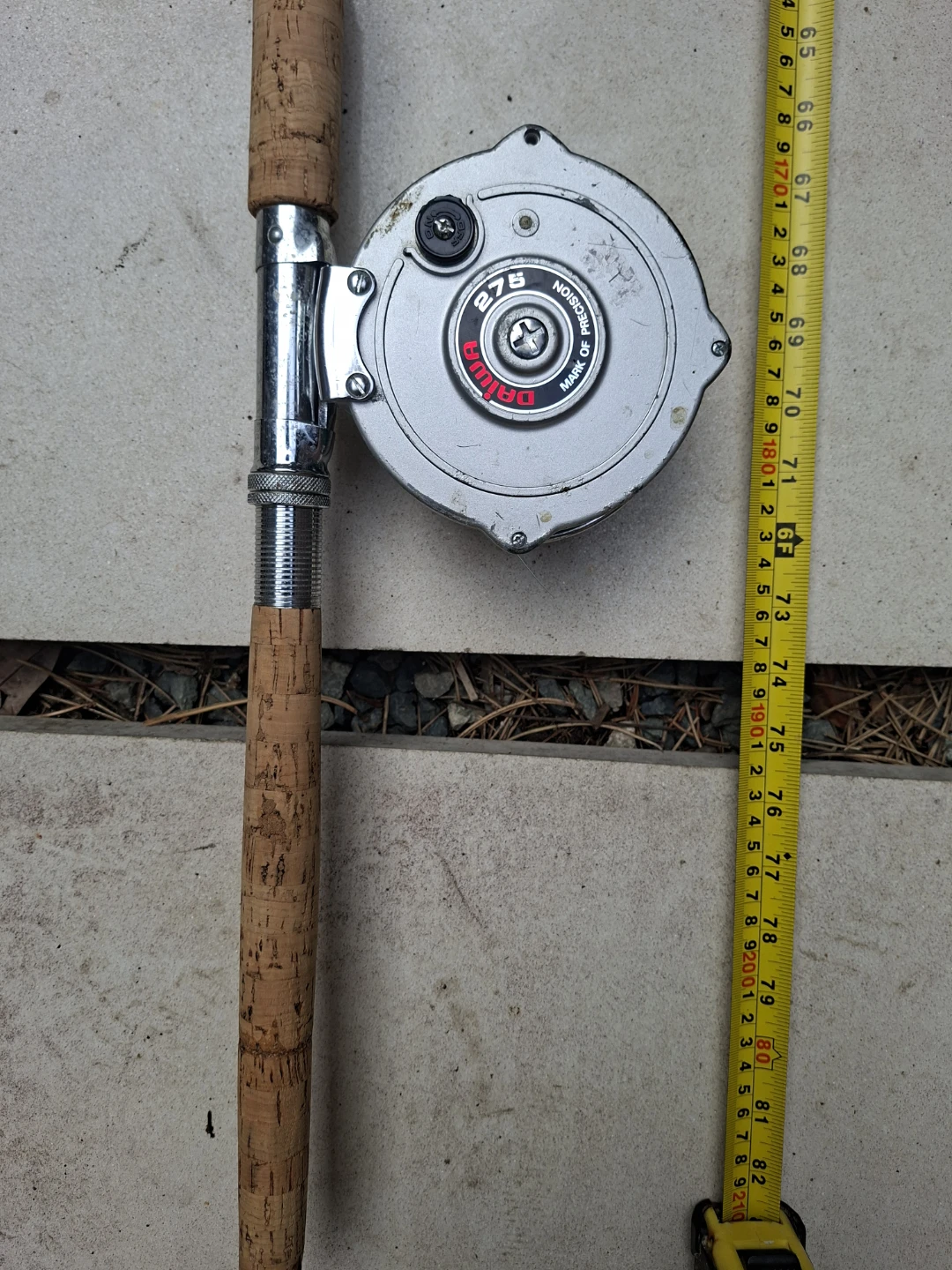 Vintage Daiwa 275 Mooching Reel & Fiberglass Salmon Rod Setup - photo 3