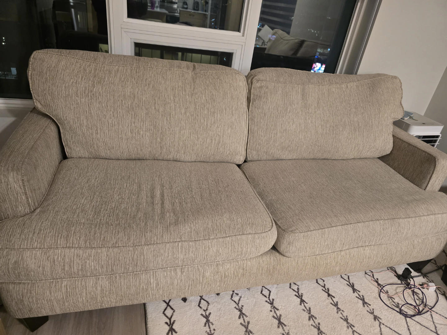 2 Large Beige Sofas - photo 3
