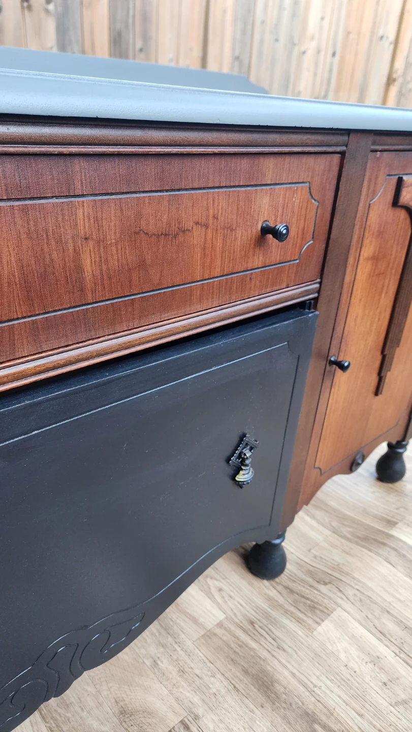 Vintage Sideboard Buffet Solid Wood (Walnut) - photo 2