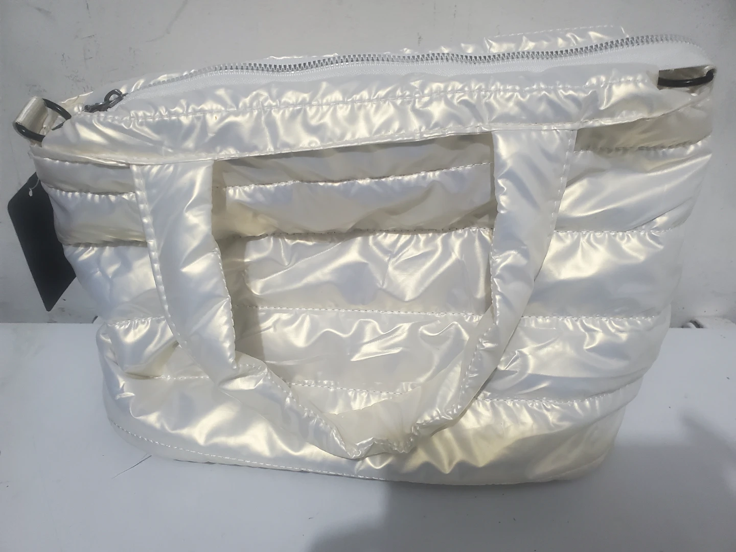 White Puffer Tote Bag