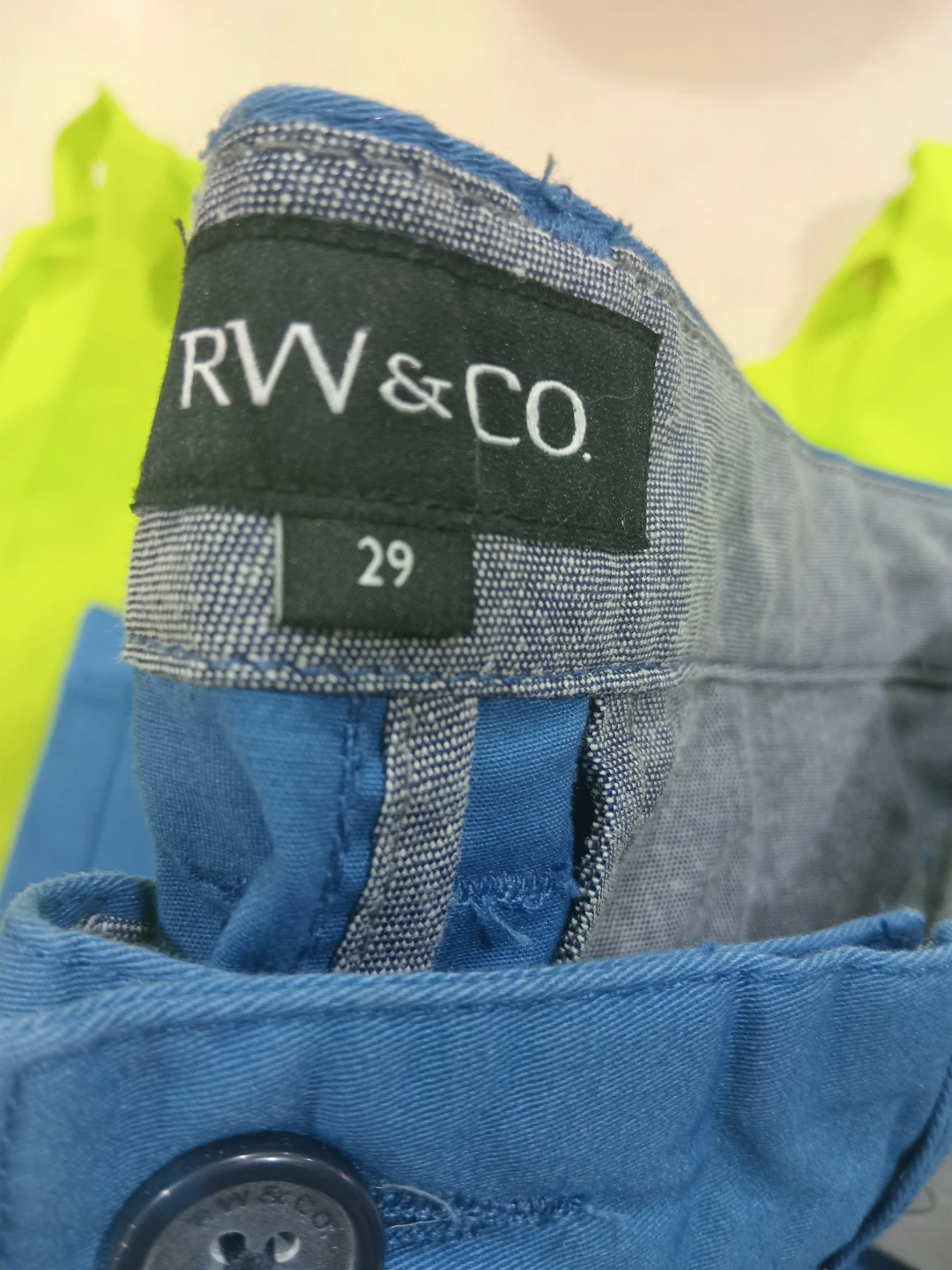 RW&CO. Blue Chino Shorts - Size 29