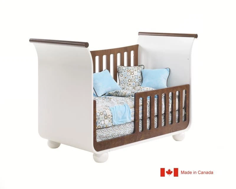 Panda Baby Crib with Toddler Safety Guard Rail (Frame Only) - photo 2