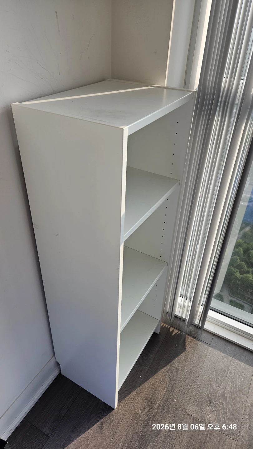 White 4-Shelf Bookcase - photo 2
