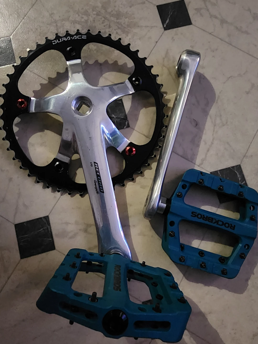 Shimano Dura-Ace Crankset with Campagnolo Record Crank Arms - photo 2