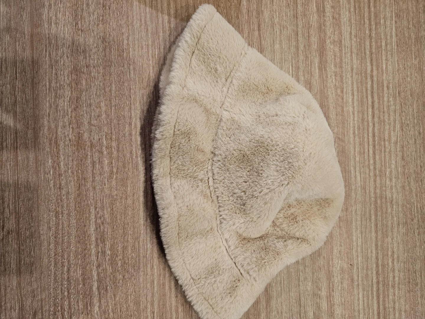 Faux Fur Bucket Hat - Beige - photo 2