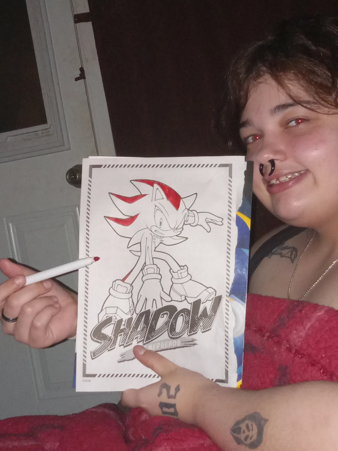 Shadow the Hedgehog Colouring Page