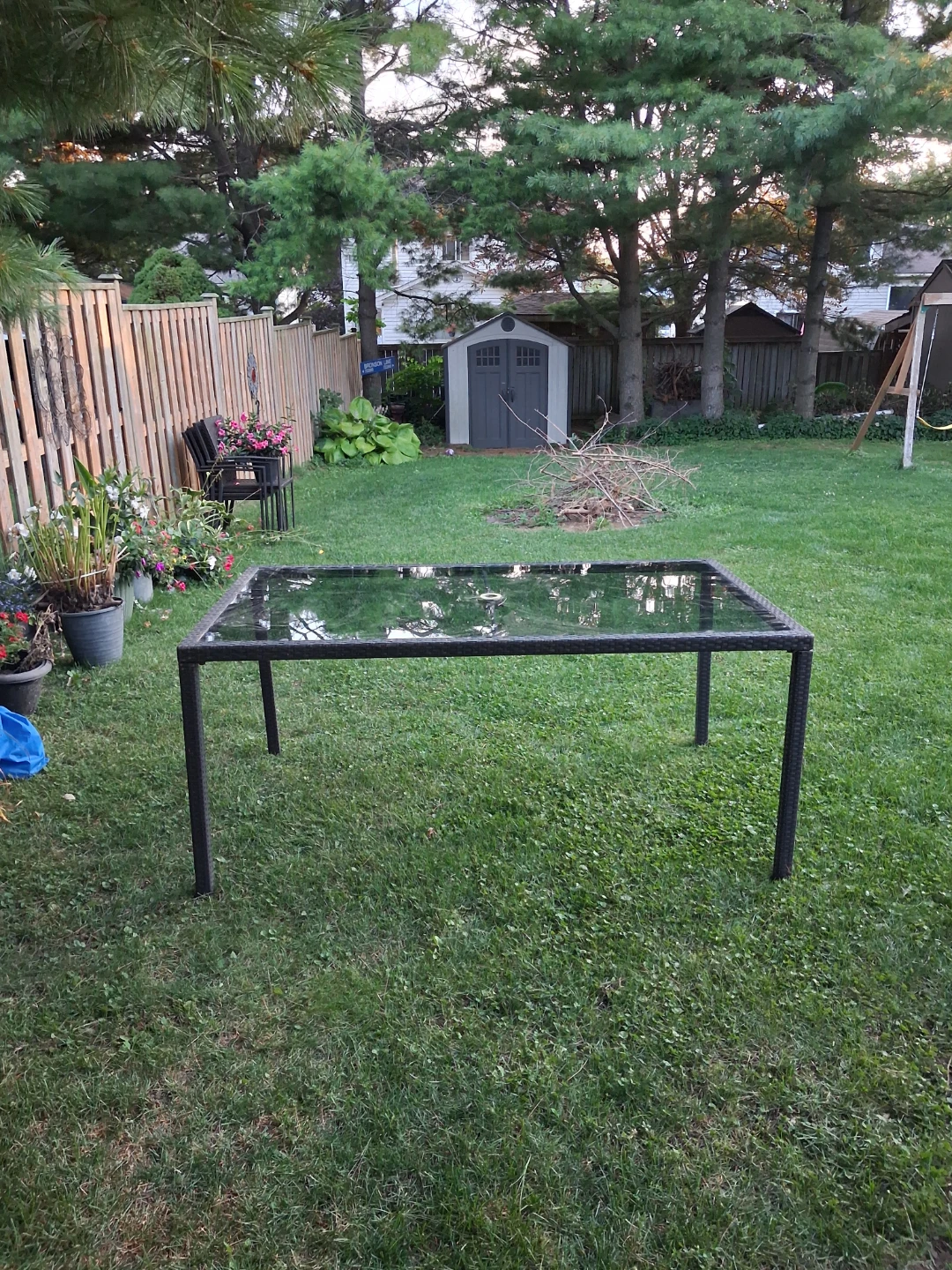Glass Top Patio Table and Chairs - photo 2