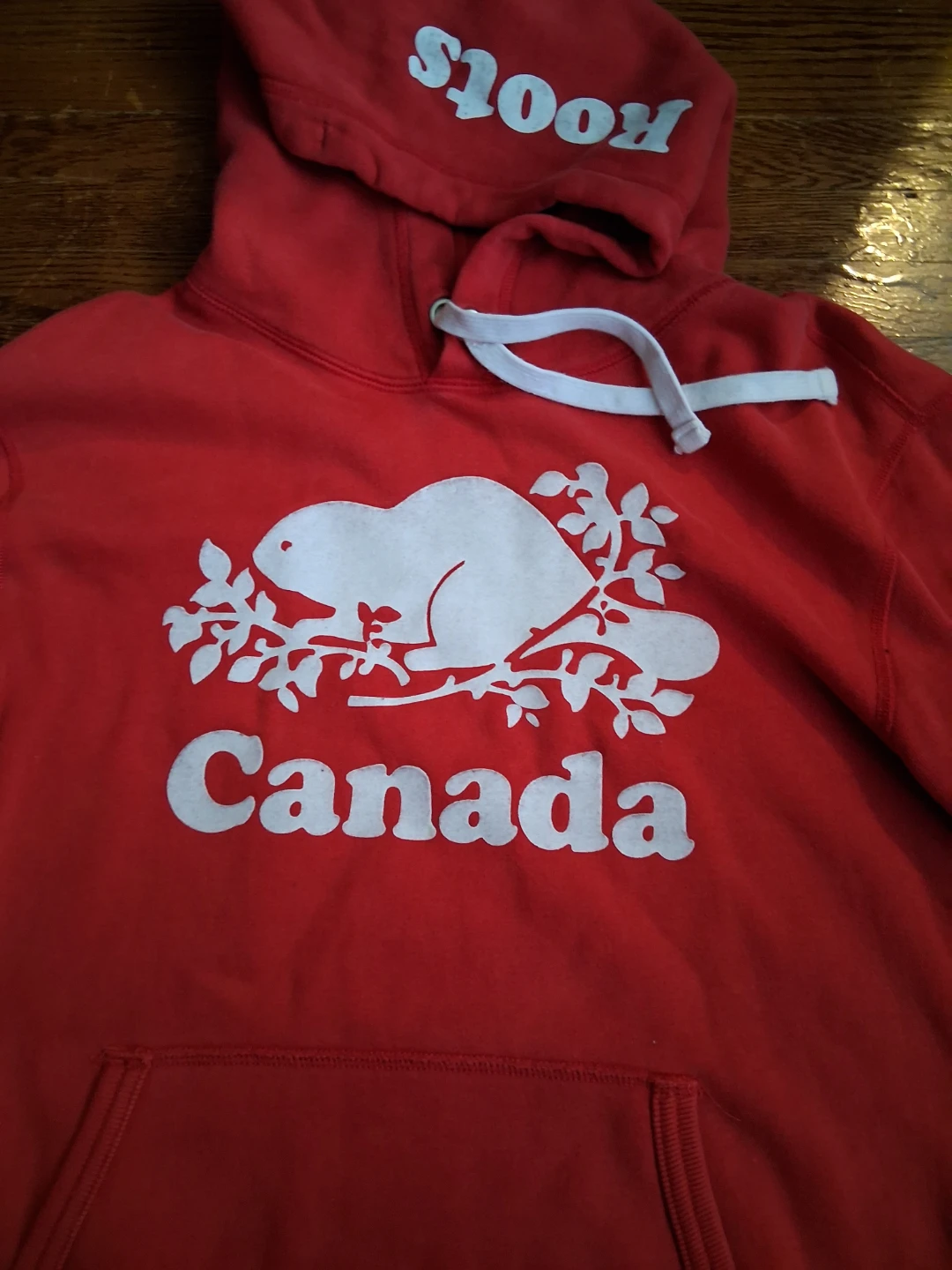 (Retro) Roots Canada Hoodie Red Beaver Maple Leaf - photo 2