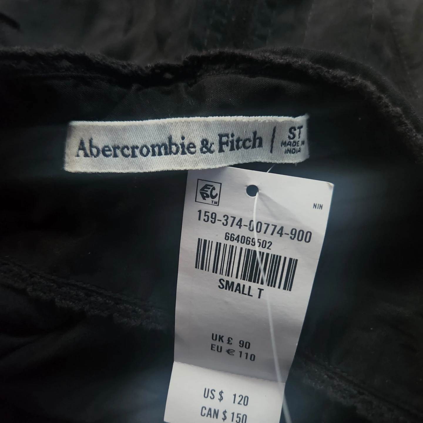BNWT Abercrombie & Fitch Black Square Neck Flutter Sleeve Dress - photo 4
