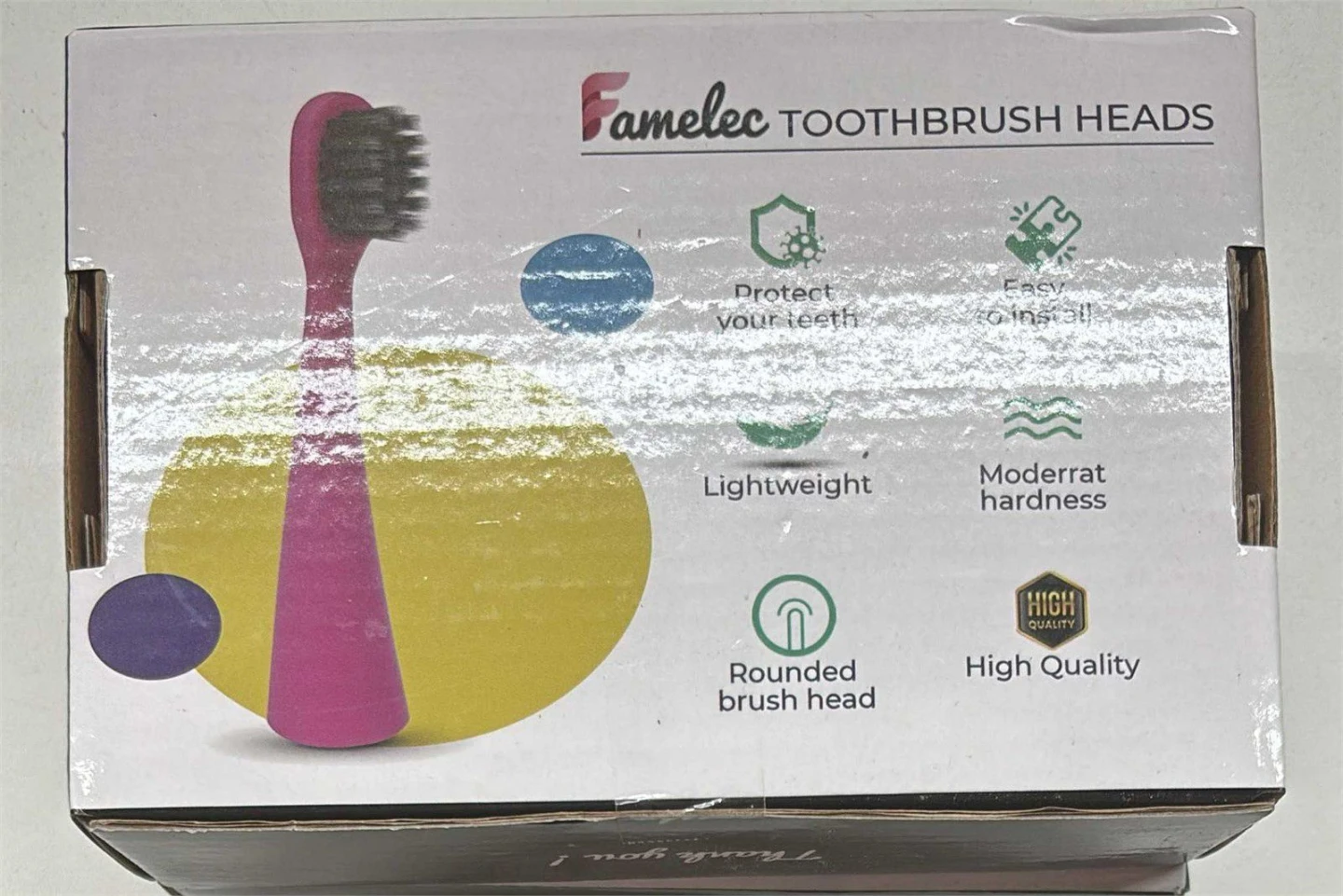 Famelec 10 Pcs Ultra Soft Toothbrush Heads - photo 2