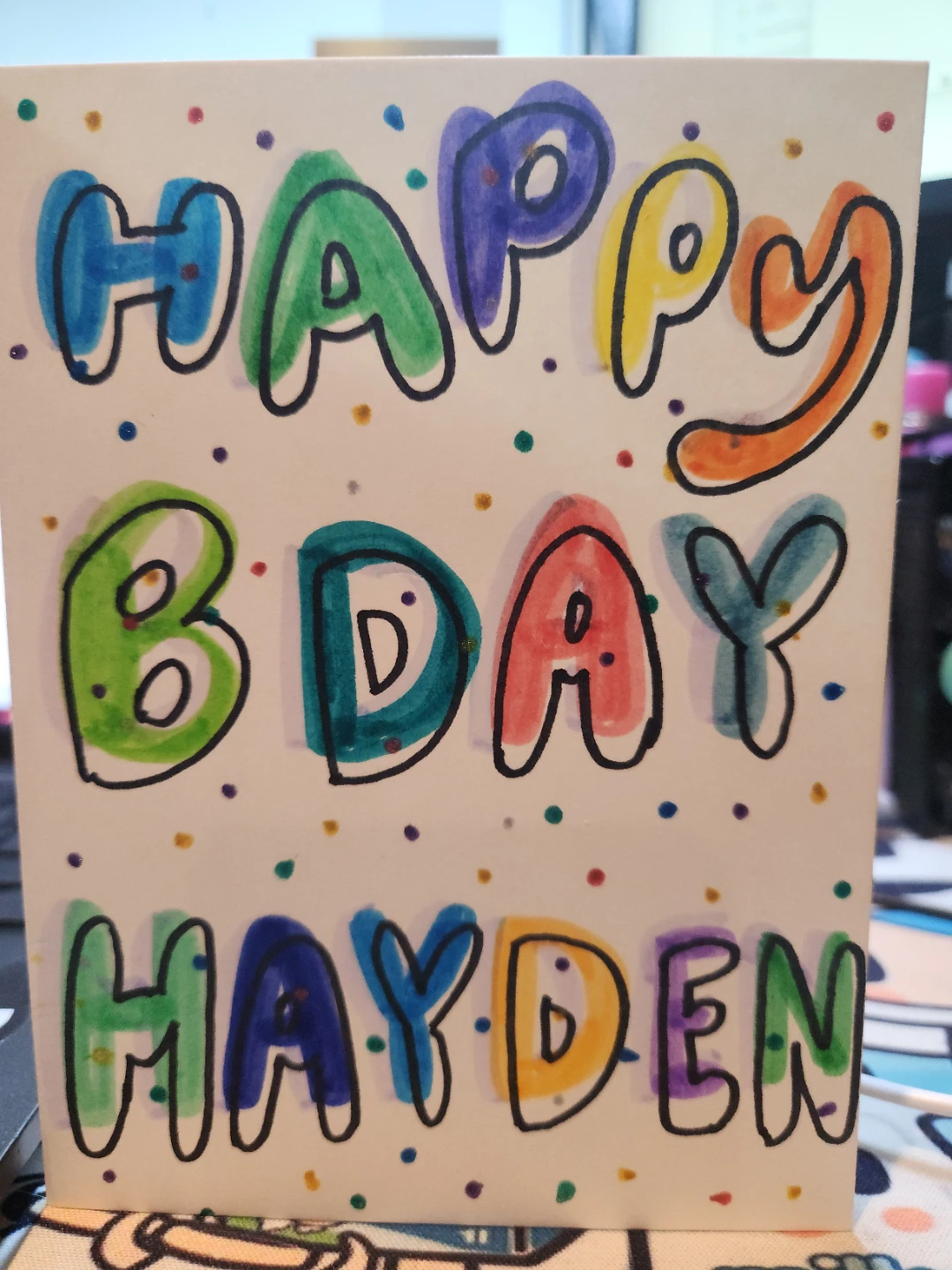 Custom Name  Handmade Birthday Card - photo 2