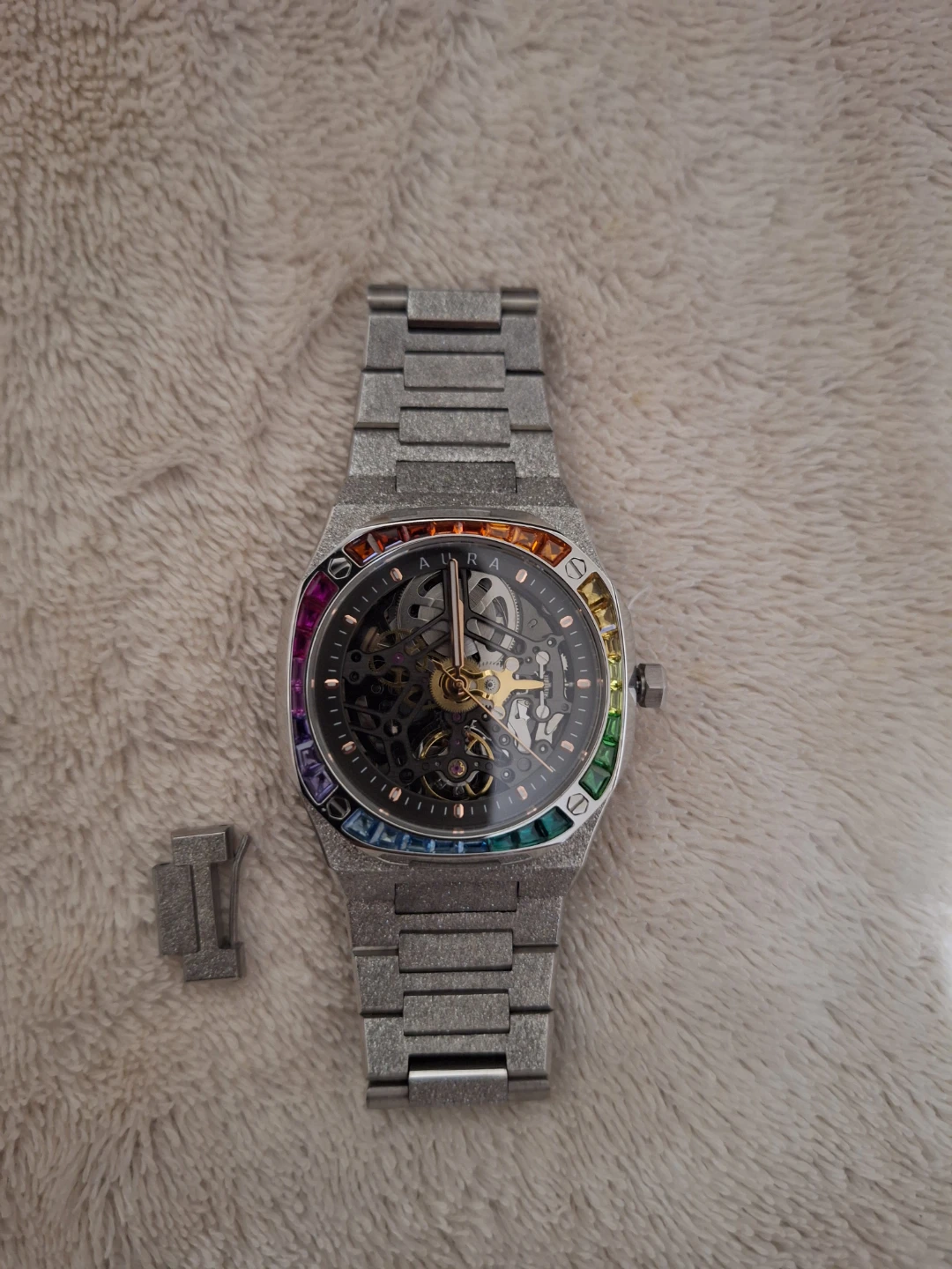 Mens Aura skeleton Automatic Watch