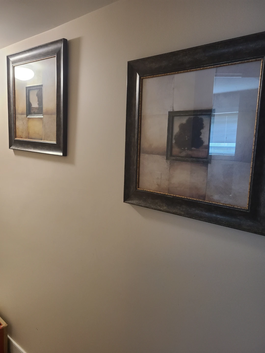 Framed Wall Art with Tree Design